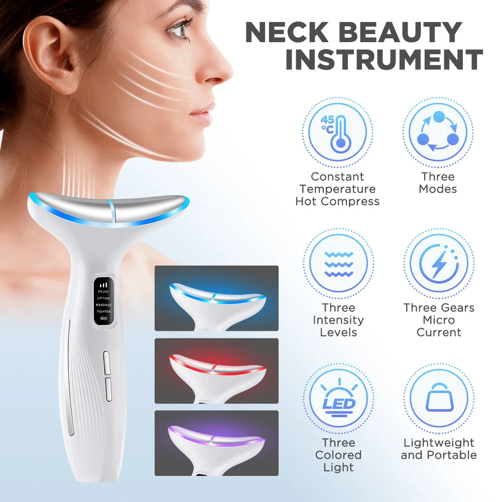 LED Neck Beauty Instrument Face Lifting Massager - 2
