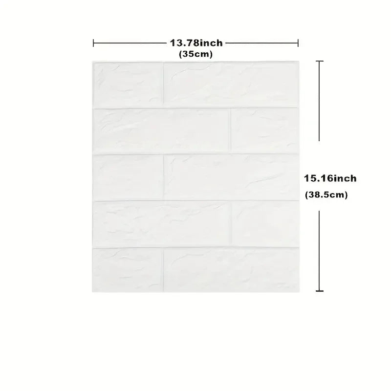 3D Self Adhesive Brick Wall Stickers Foam Anti Collision Wallpaper