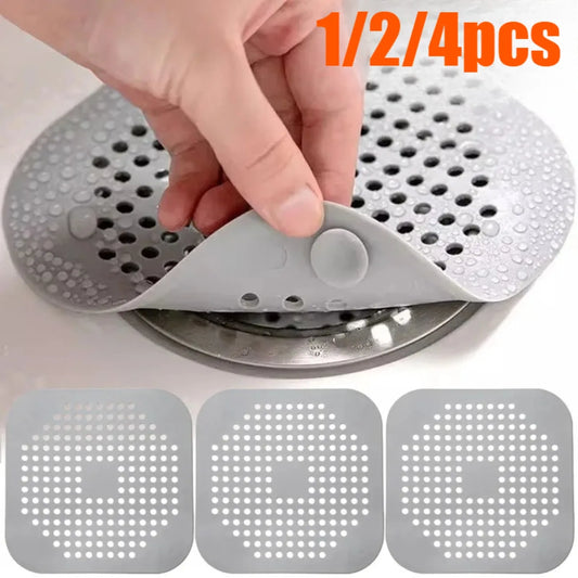 Silicone Shower Drain Hair Catcher Kitchen Sink Strainer Plug Filter
