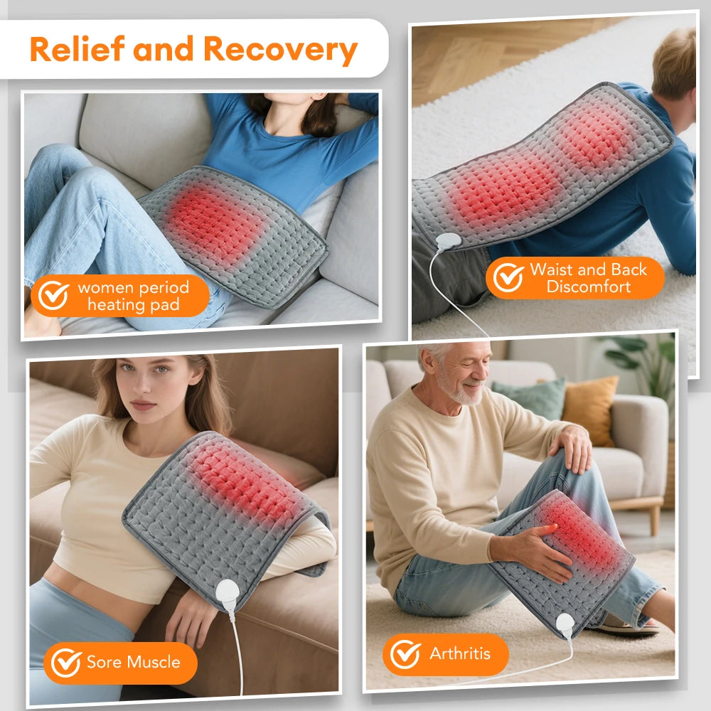 Electric Heating Pad 9 Level Hot Compress Waist Back Warm Heater - 12