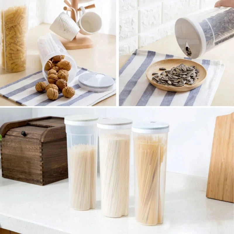 Airtight Pasta Container Spaghetti Storage Jar Kitchen Food Organizer - 5