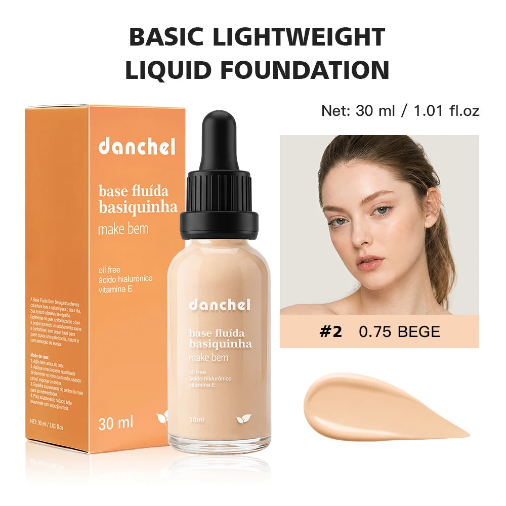 Danchel Lightweight Liquid Foundation Matte Soft Makeup - 24