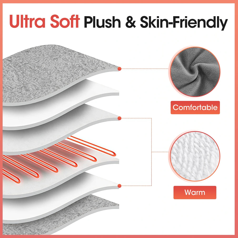 USB Electric Foot Warmer Heated Mat - 10