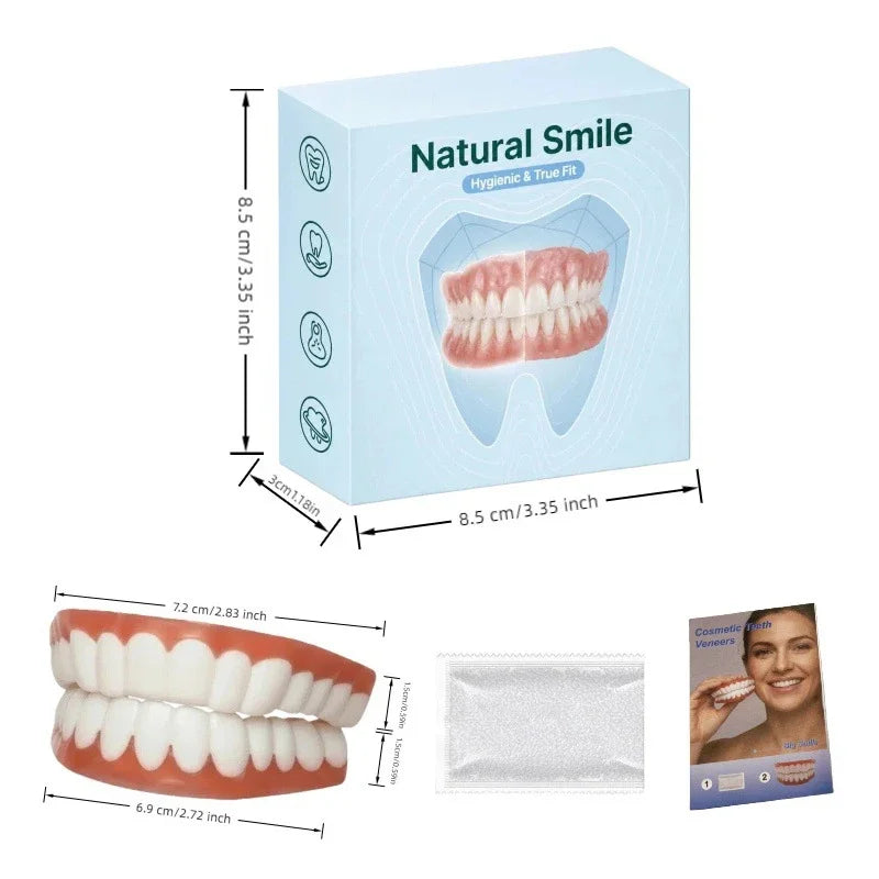 Silicone Fake Teeth Cosmetic Dentures Removable Smile Enhancer - 13