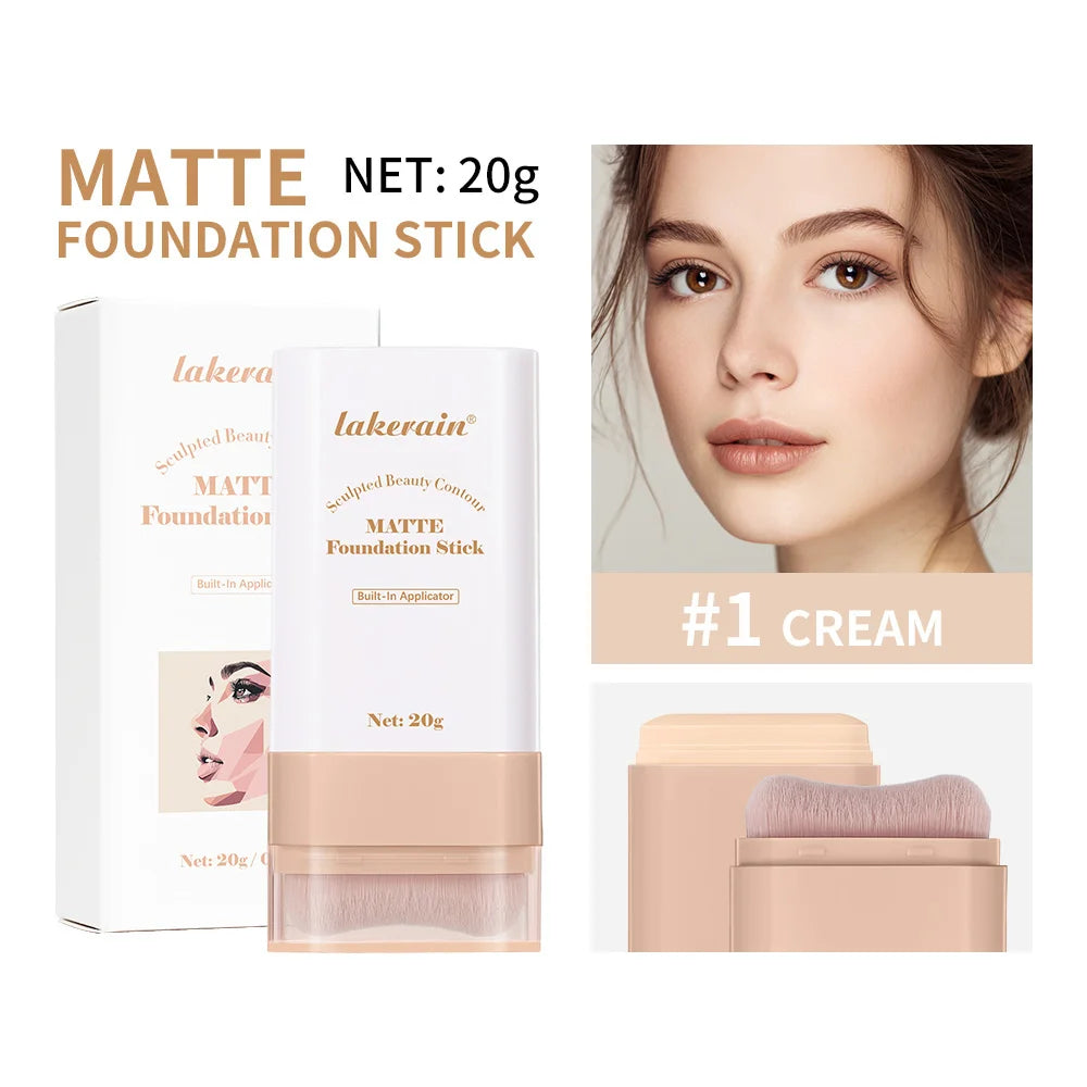 Matte Foundation Stick With Brush Concealer Makeup - 23