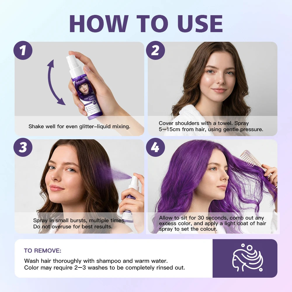 Temporary Hair Color Spray Washable DIY Dye - 13