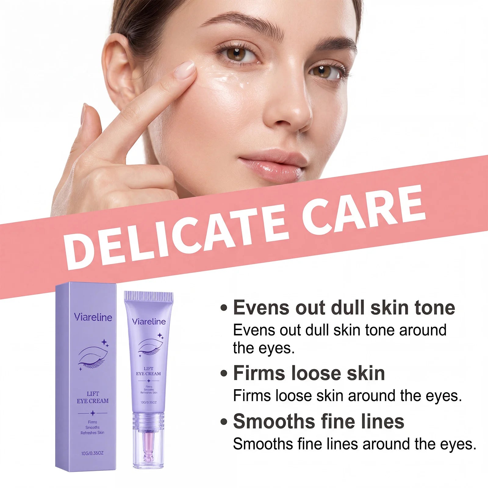 Viareline Lift Eye Cream Fine Lines Dark Circles Remover - 8