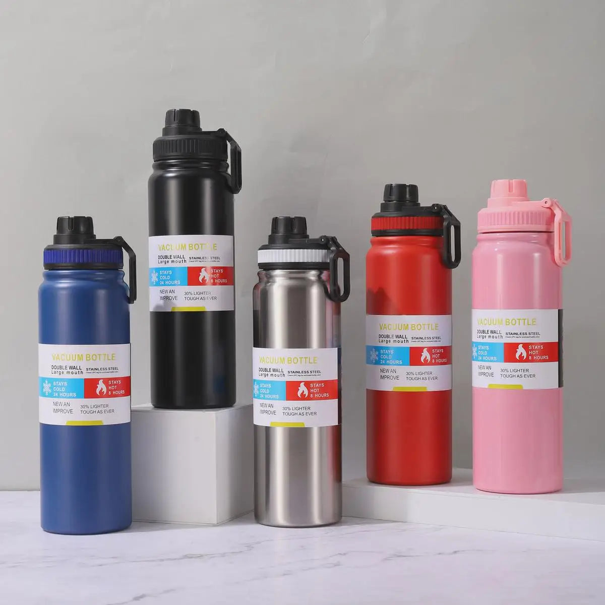 Insulated Stainless Steel Vacuum Flask Thermal Water Bottle Sport Cup - 16