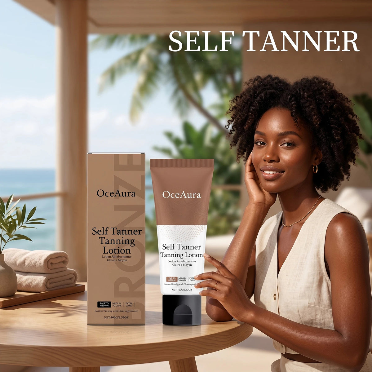Self Tanner Tanning Lotion Sunless Fake Tan Cream Natural Bronze
