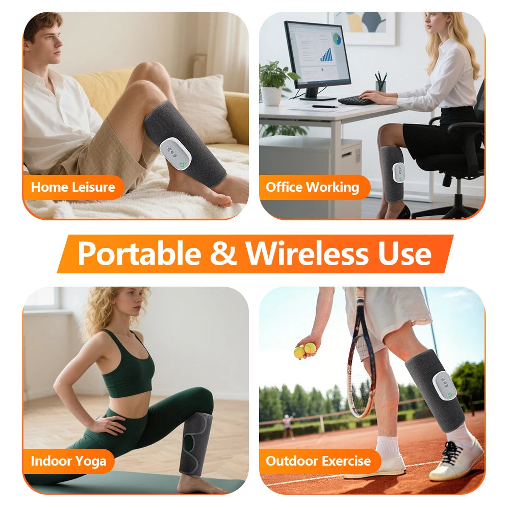 Wireless Air Pressure Calf Massager Electric Leg Compression Wrap - 27