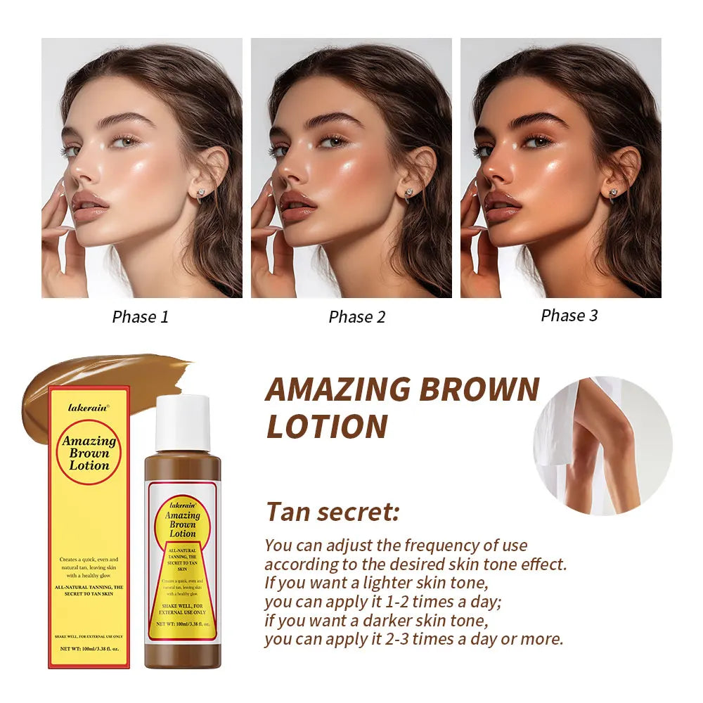 Amazing Brown Tanning Lotion Self Tanner Booster - 2