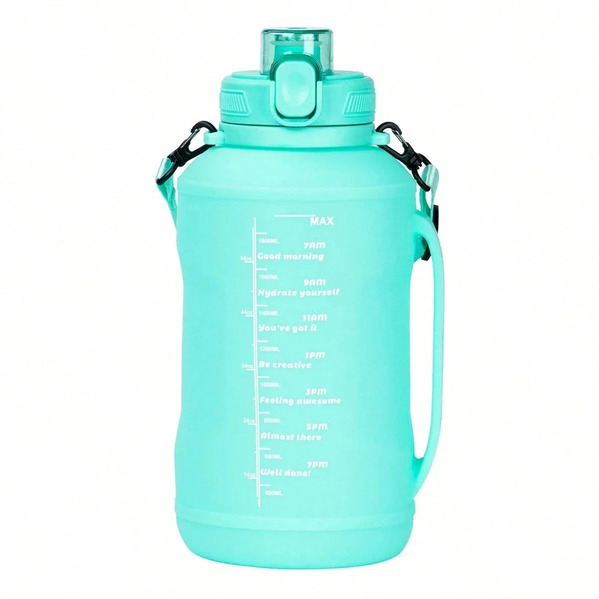 2L Collapsible Water Bottle Large Silicone Sports Jug with Straw Handle - 9