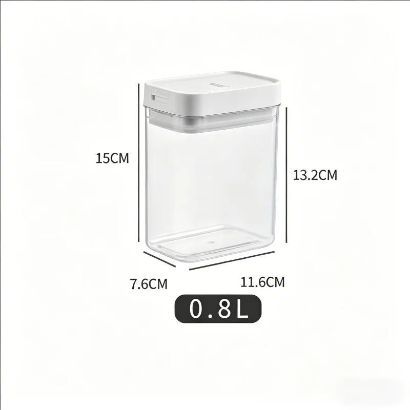 Transparent Airtight Food Storage Container Kitchen Grain Pasta Jar