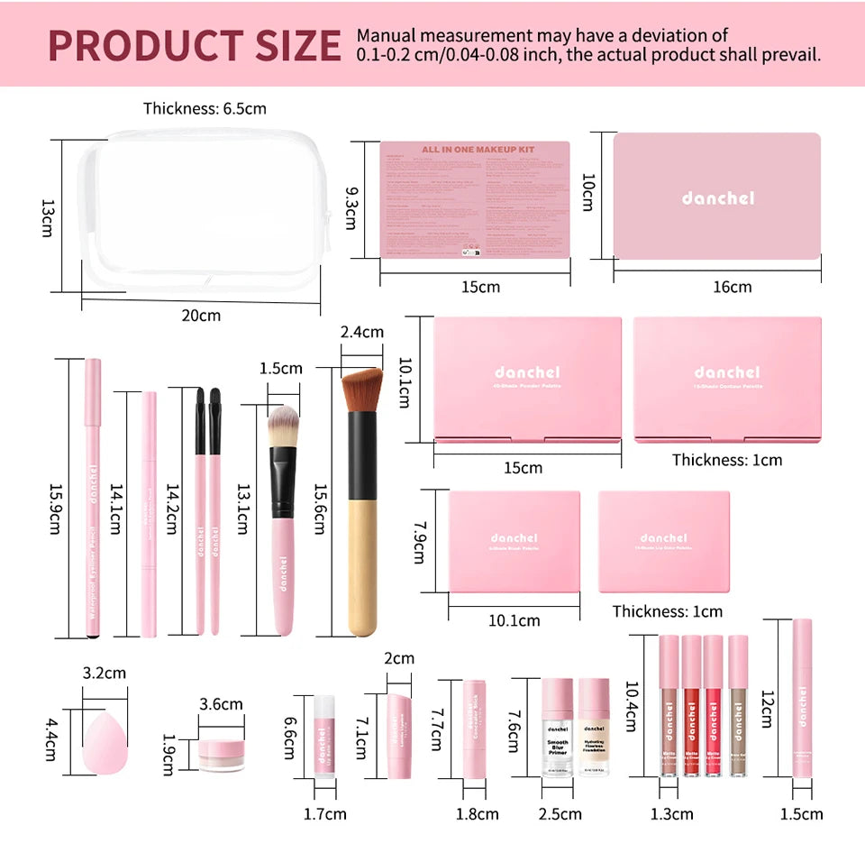 All In One Makeup Kit Full Cosmetics Set Palette Brush Gift - 18