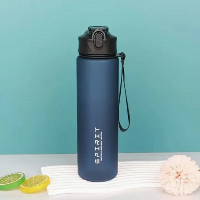Motivational Sports Water Bottle with Time Marker and Leak Proof Straw - 52