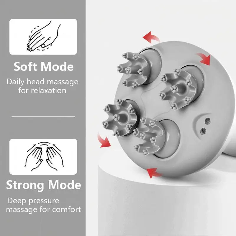 Cordless Electric Scalp Massager Portable Head Scratcher - 3