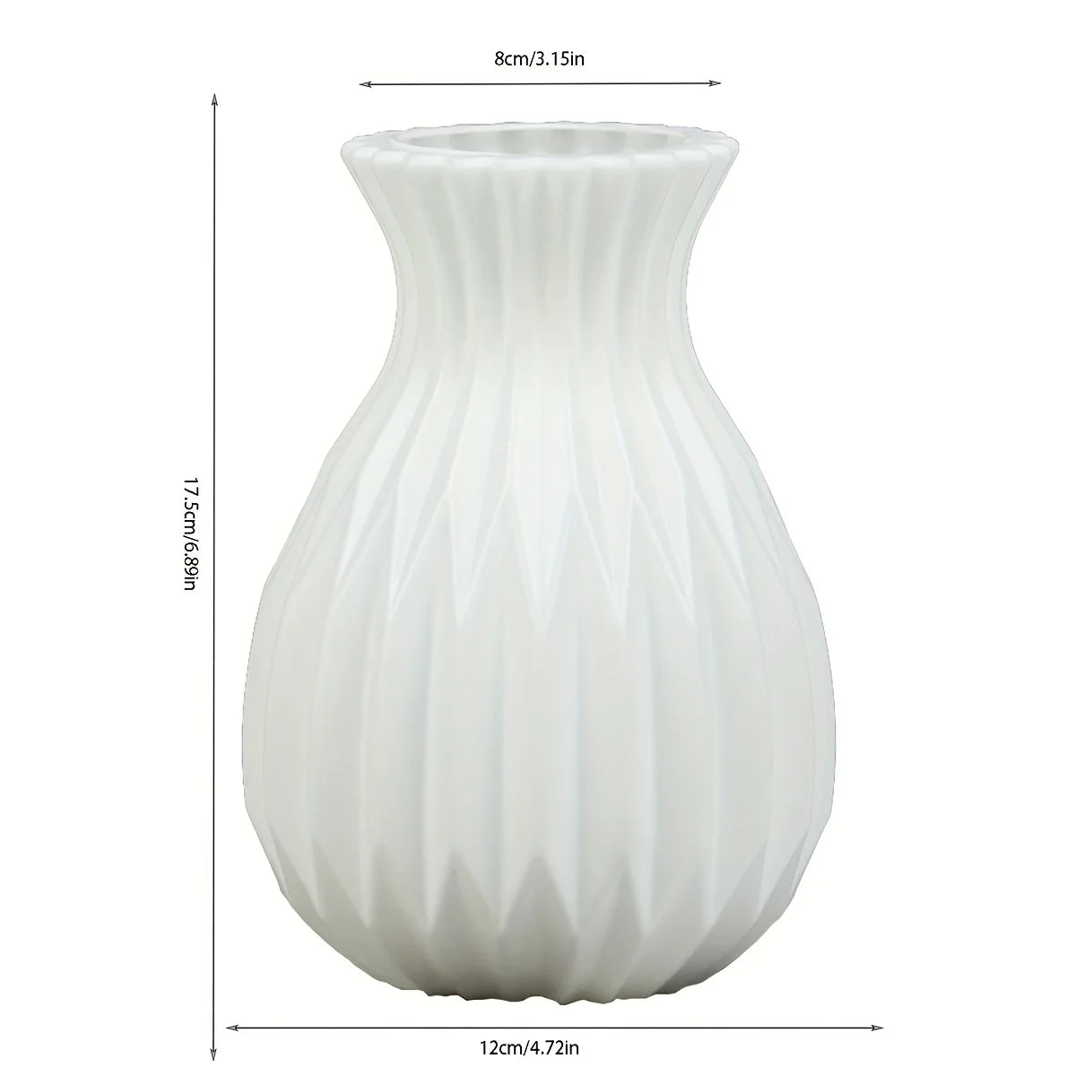 Modern Plastic Flower Vase Minimalist Nordic Style Home Decor Centerpiece
