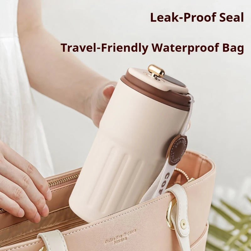 Smart Stainless Steel Coffee Mug with LED Temperature Display Travel Flask - 6