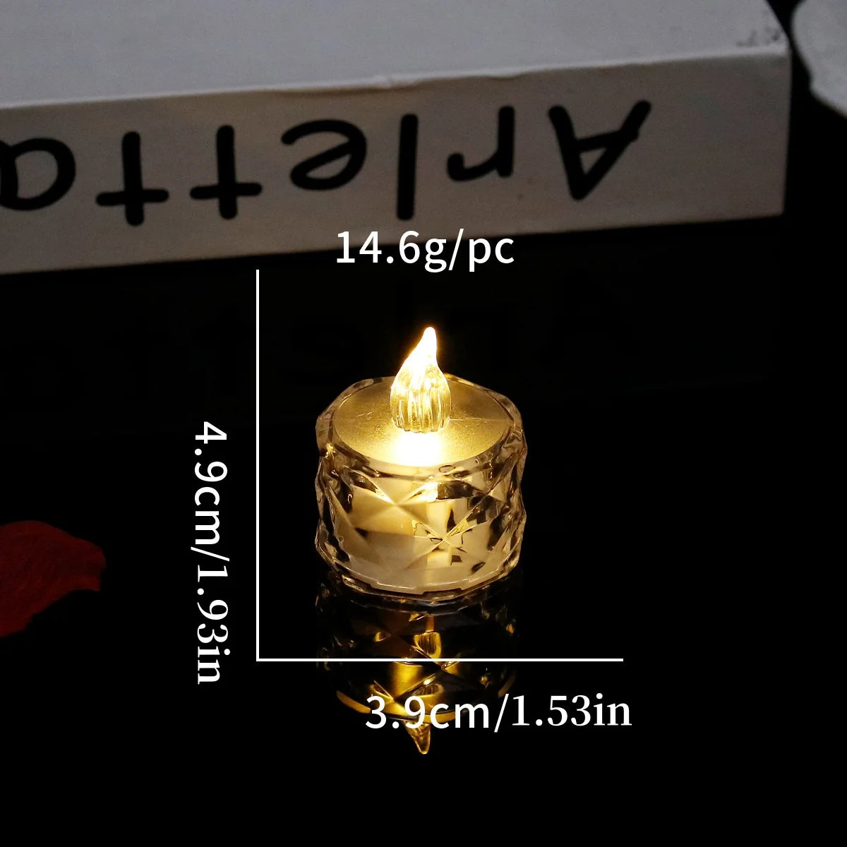 Flameless LED Crystal Tea Light Candles Flickering Electric Night Lamps - 6
