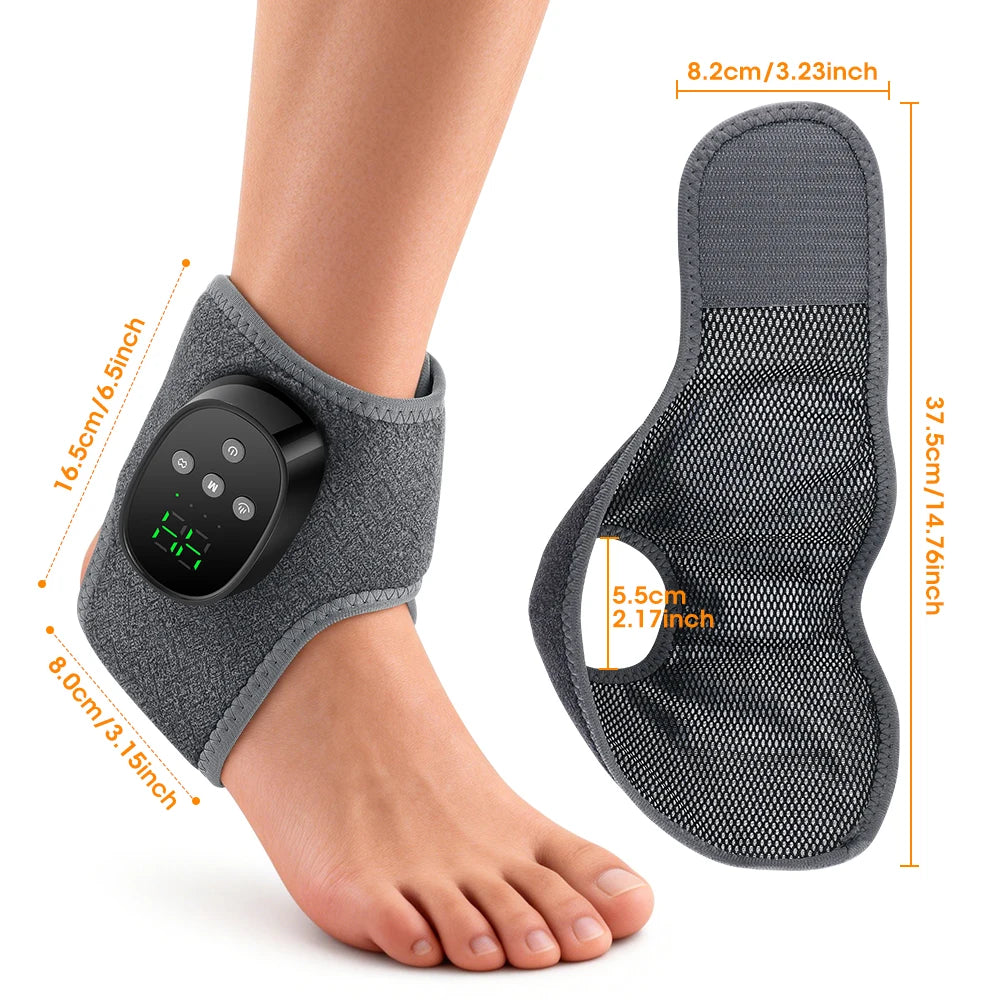Cordless Heated Ankle Massager Portable Foot Relaxation Wrap - 18
