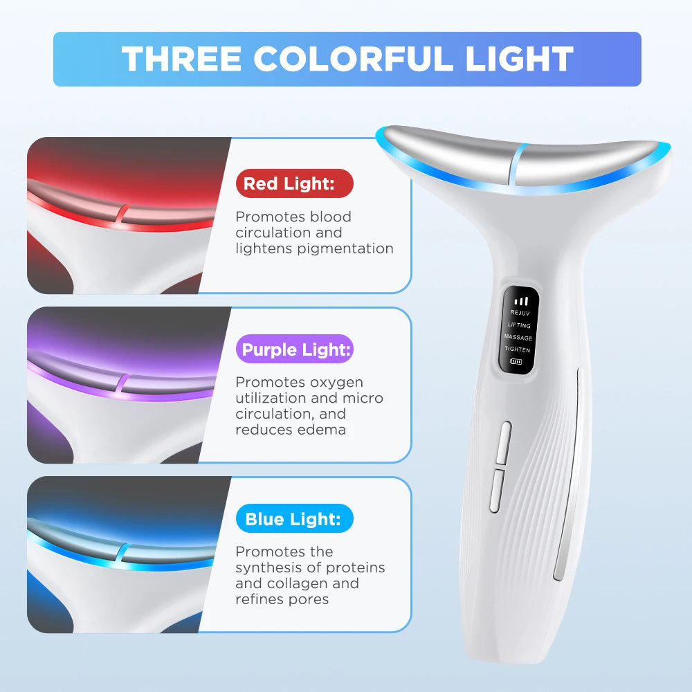 LED Neck Beauty Instrument Face Lifting Massager - 3