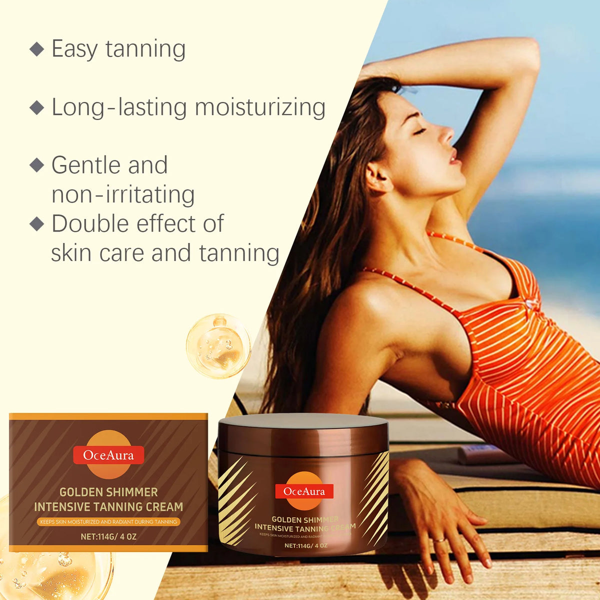 Shine Brown Tanning Accelerator Cream Sunless Self Tanner Gel