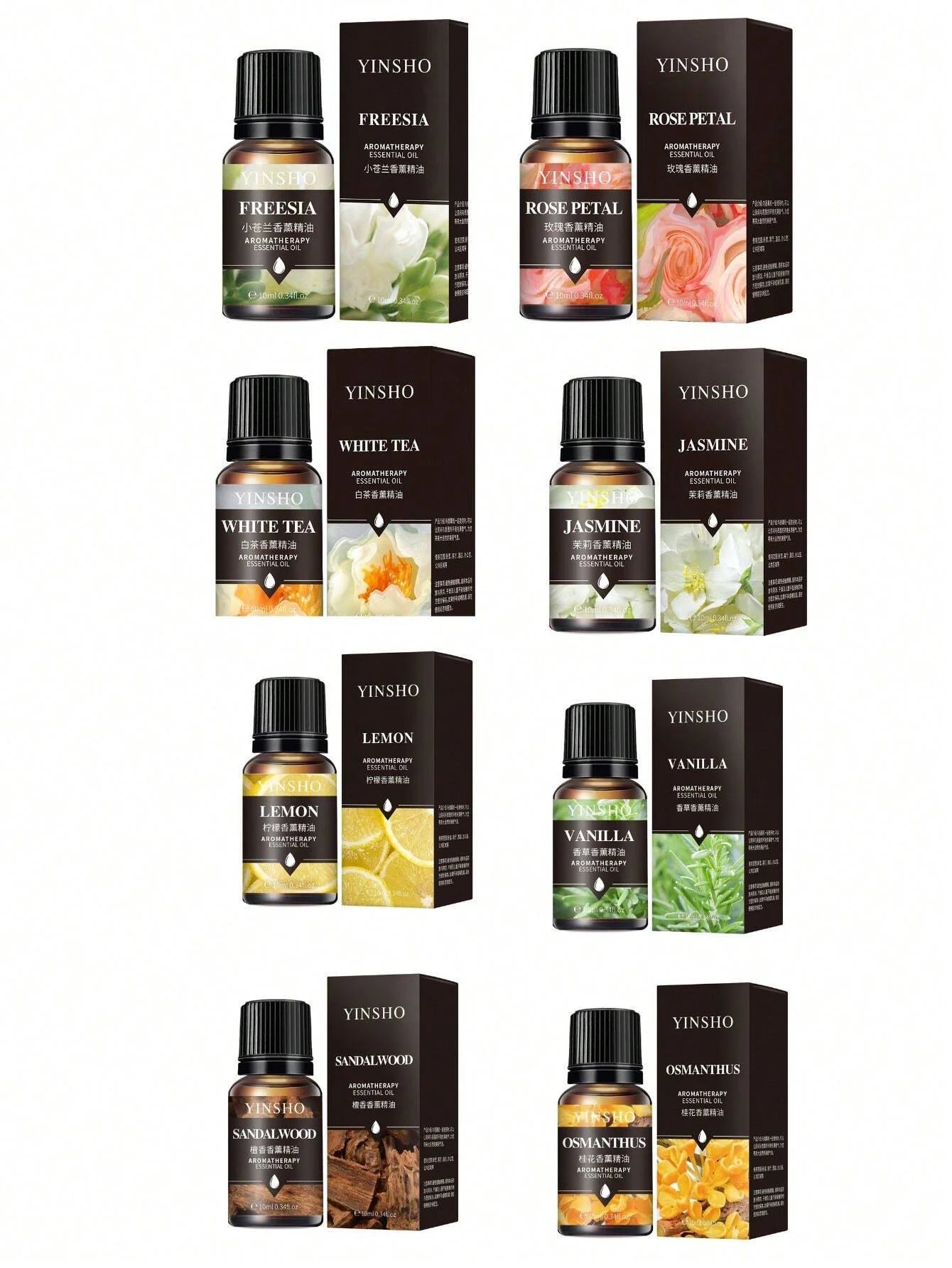 Yinsho Essential Oil Set for Aromatherapy Diffusers Humidifiers 10ml - 2