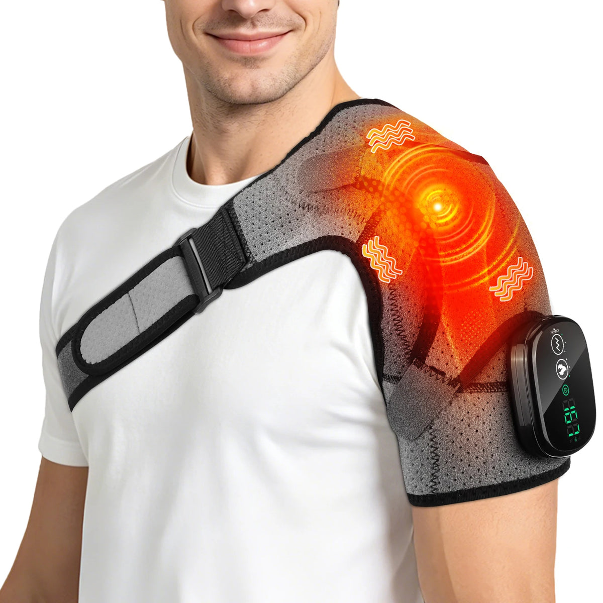 Cordless Neck and Shoulder Massager with Heat and Vibration