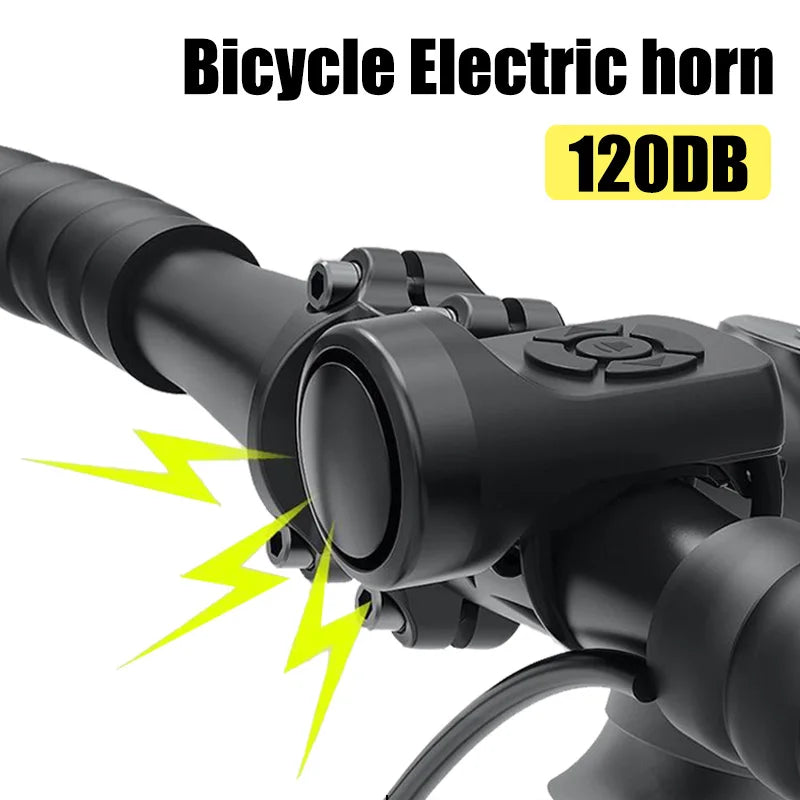 USB Rechargeable Electric Bicycle Horn Anti-Theft Bike Bell Siren