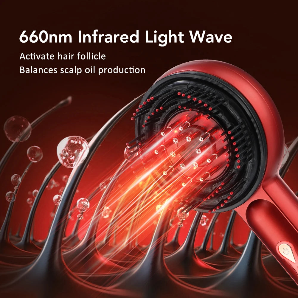 Electric Scalp Massager Hair Growth Oil Applicator Comb