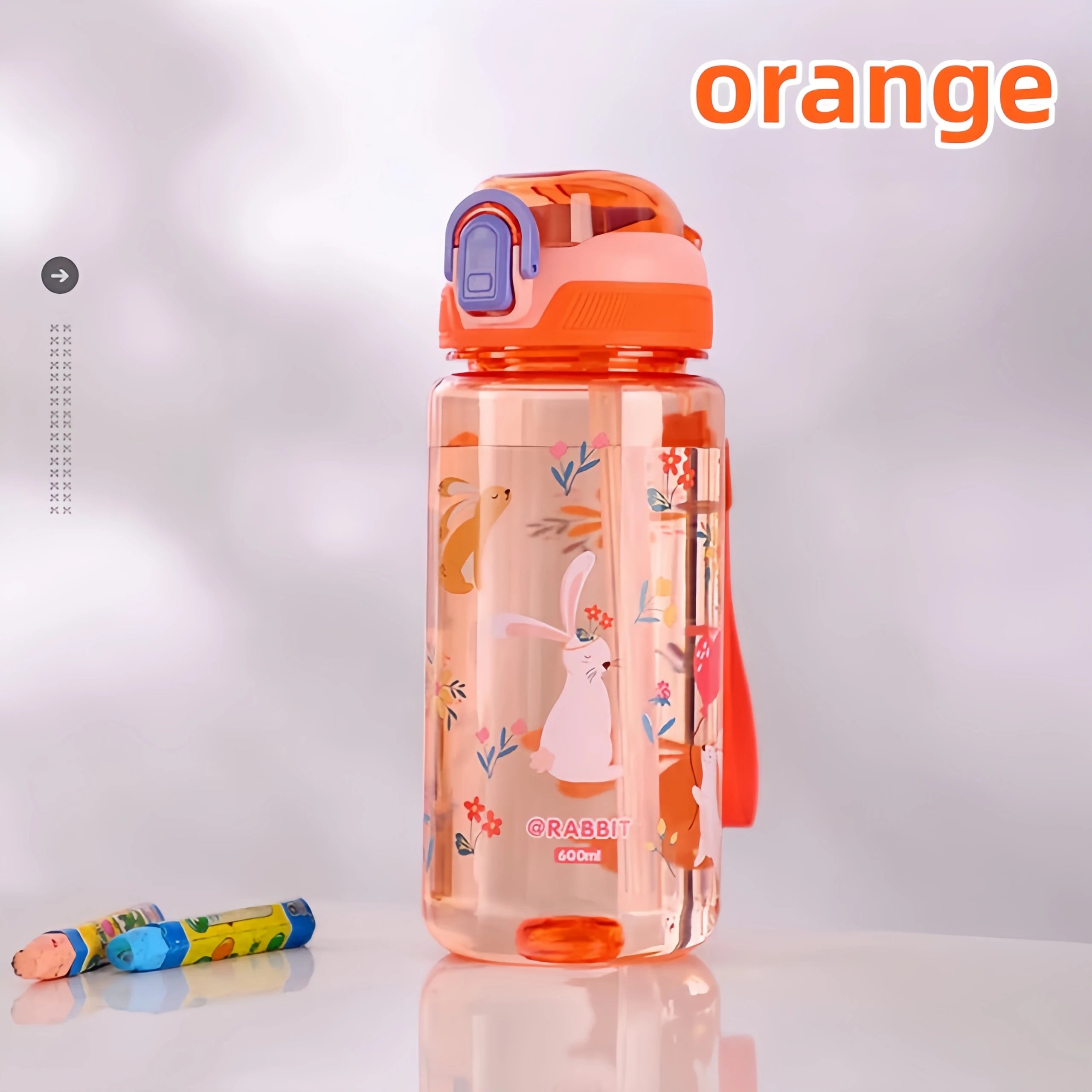 600ml Dinosaur Kids Water Bottle Leakproof Sippy Cup with Straw - 17