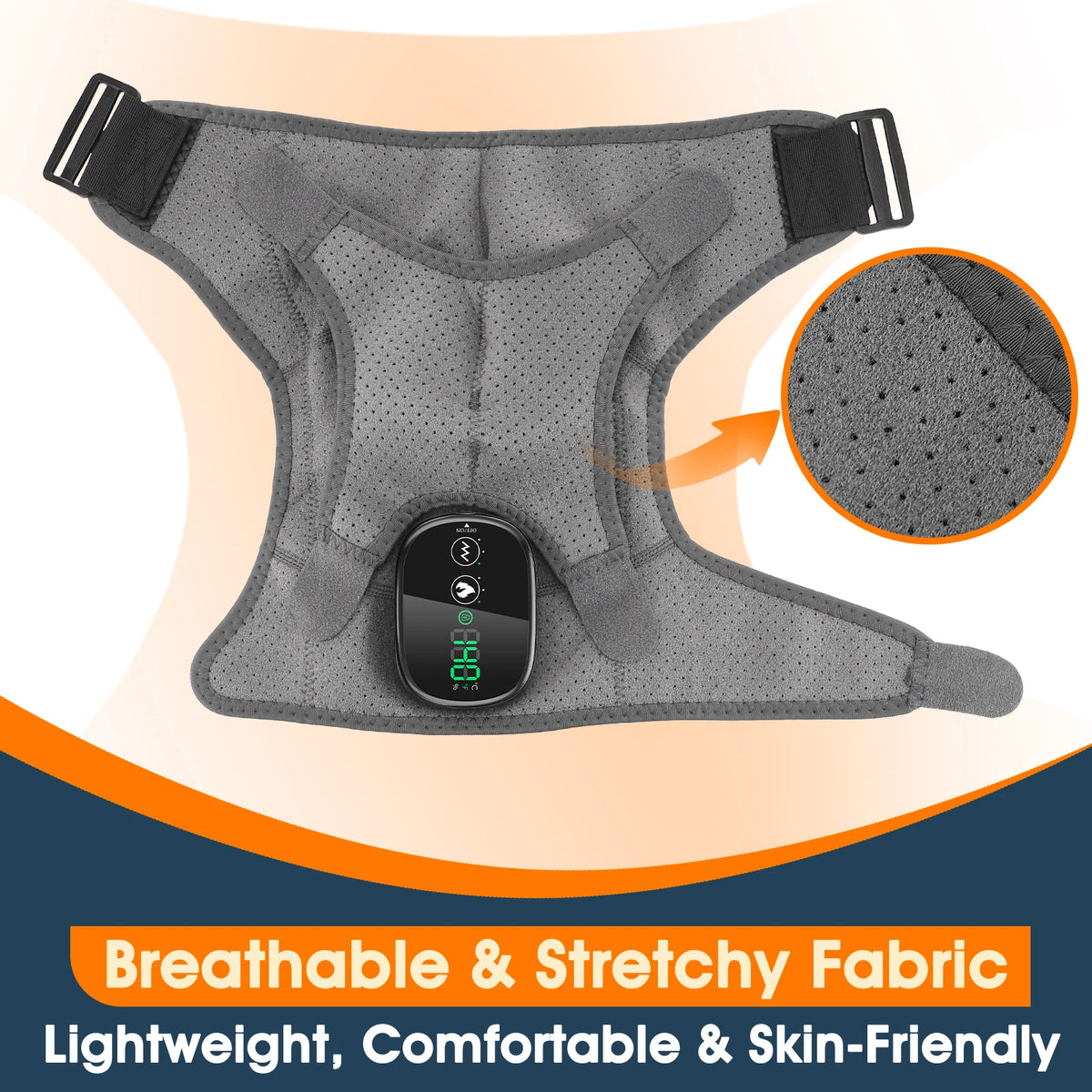 Cordless Neck and Shoulder Massager with Heat and Vibration