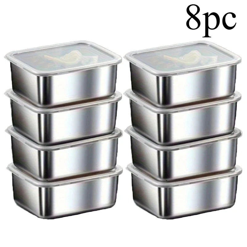 Stainless Steel Food Storage Containers Leakproof Stackable Set - 17