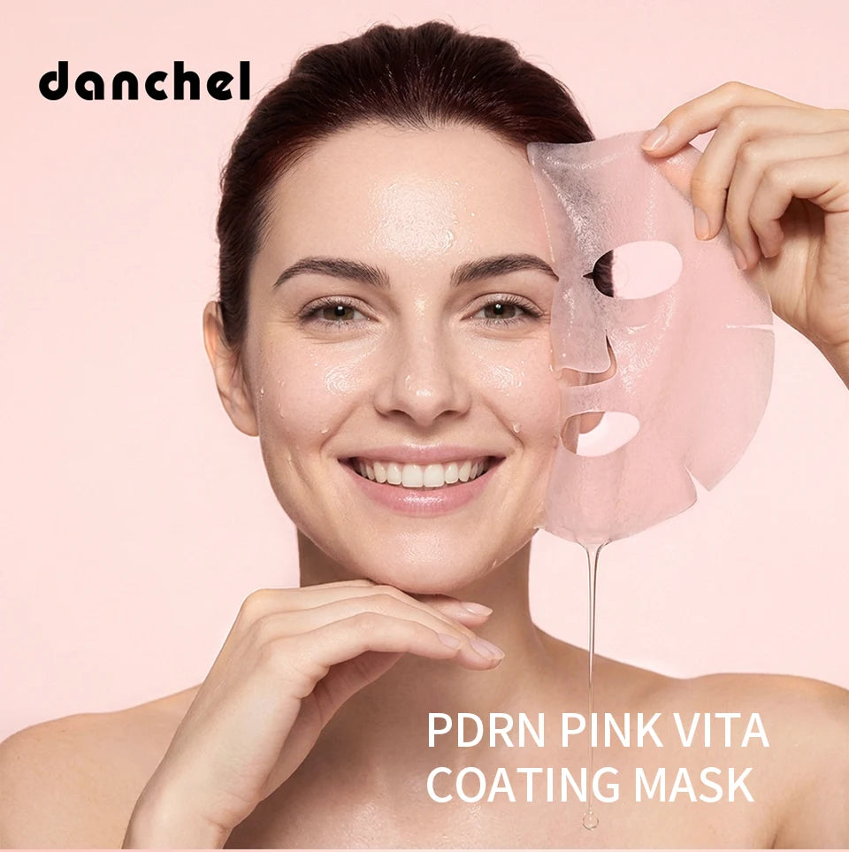 Korean Salmon DNA PDRN Pink Vitamin Hydrating Facial Sheet Mask
