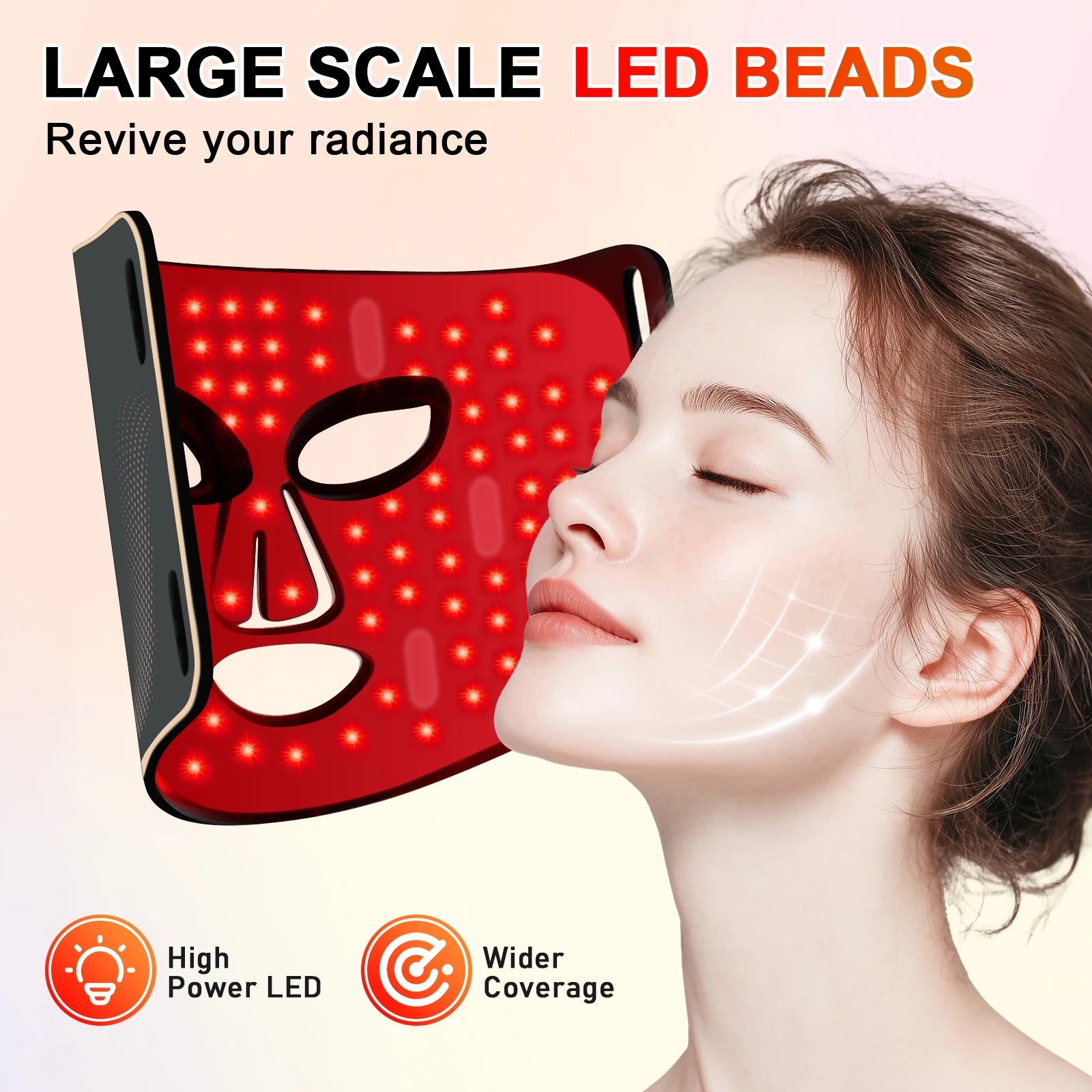 7 Colors Silicone LED Facial Mask Cordless Anti Aging Beauty Device - 10