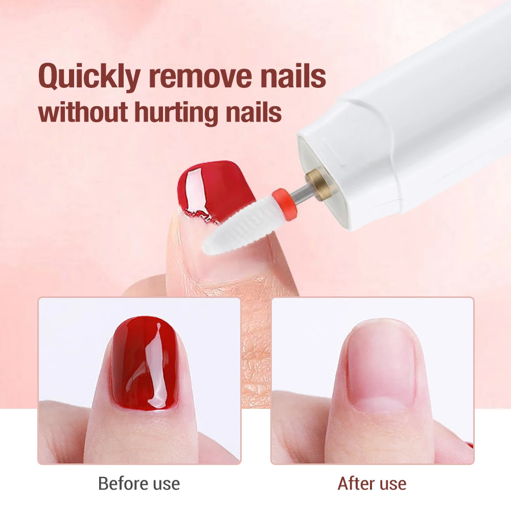 Cordless Electric Nail File Set Manicure Pedicure Drill Machine - 14