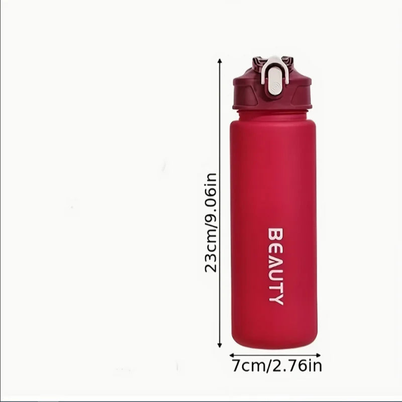 600ml Frosted Water Bottle Leak Proof Sport Flask for Gym and Office