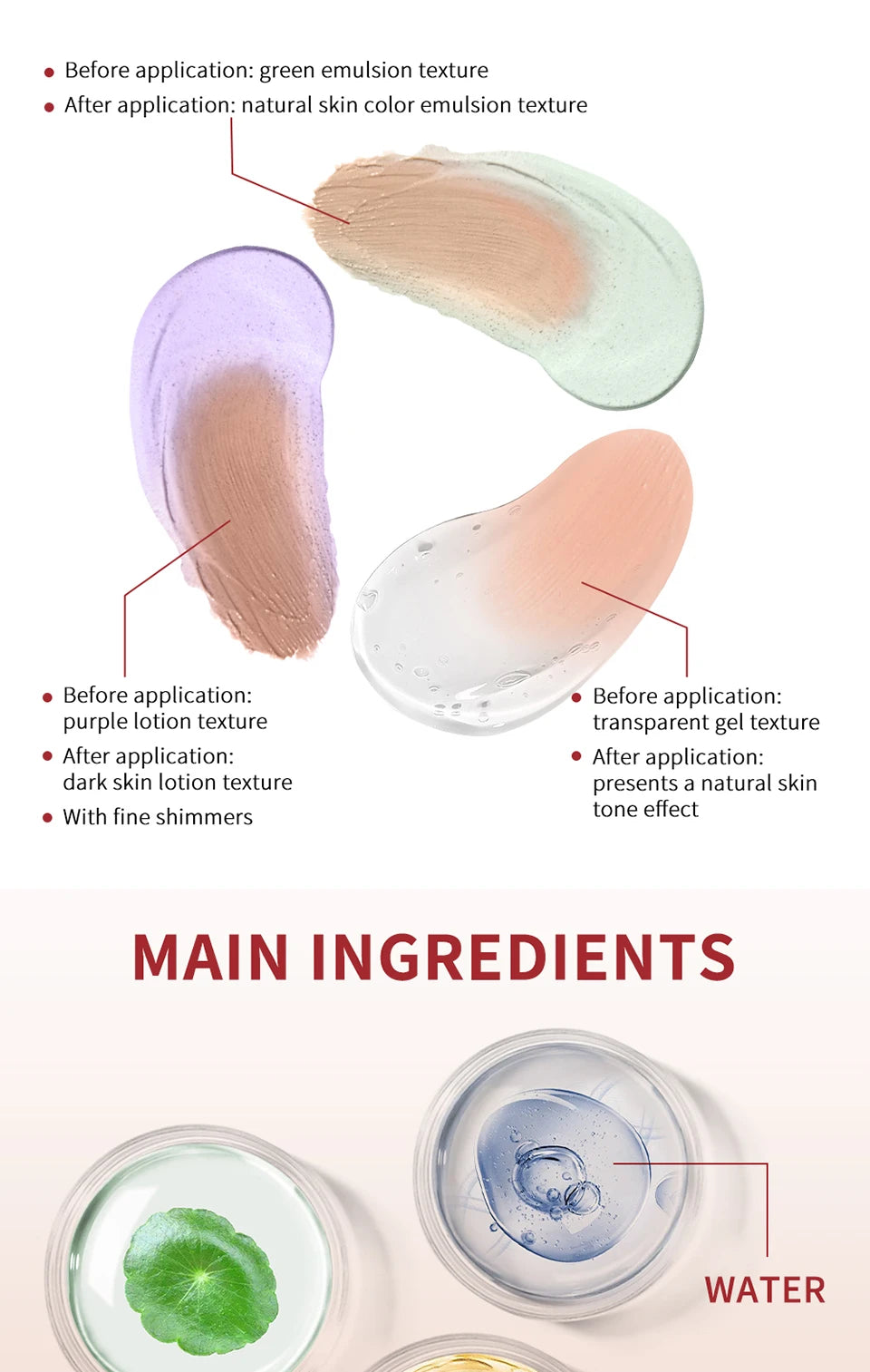 CC Correction Cream Color Changing Foundation Base Makeup