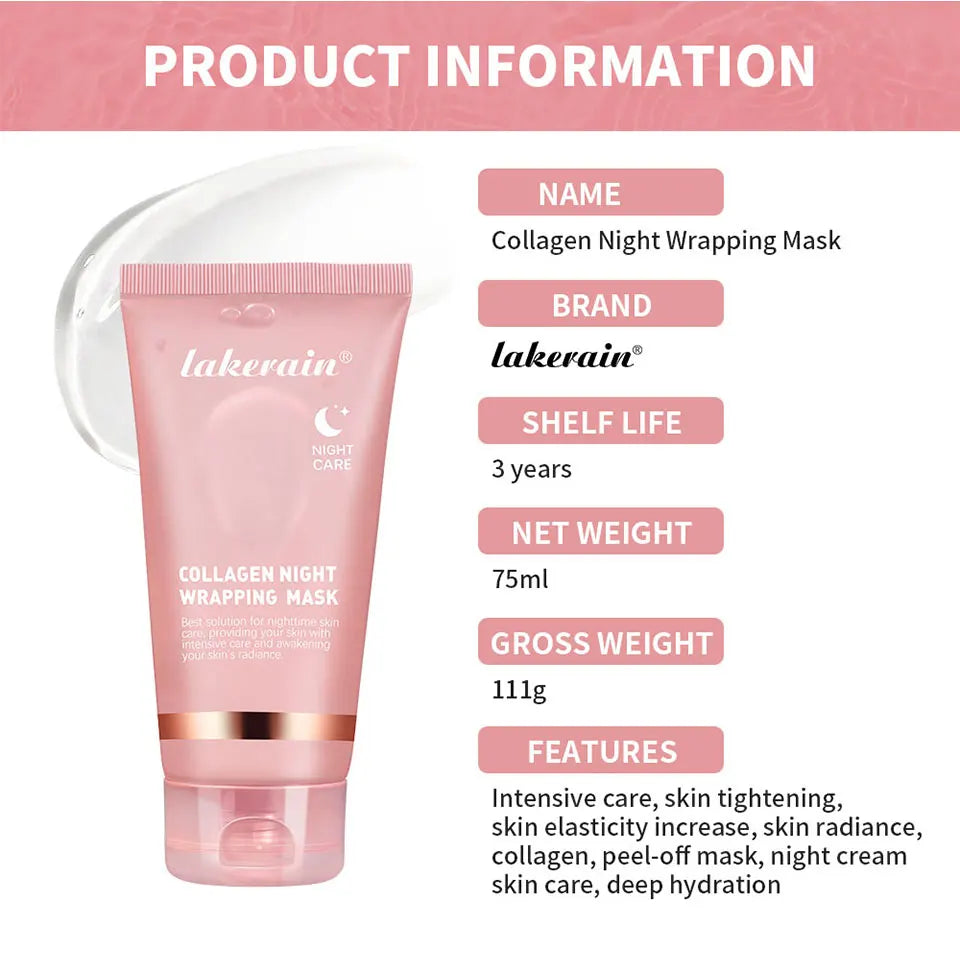 Korean Collagen Overnight Wrapping Peel Off Face Mask Duo - 18