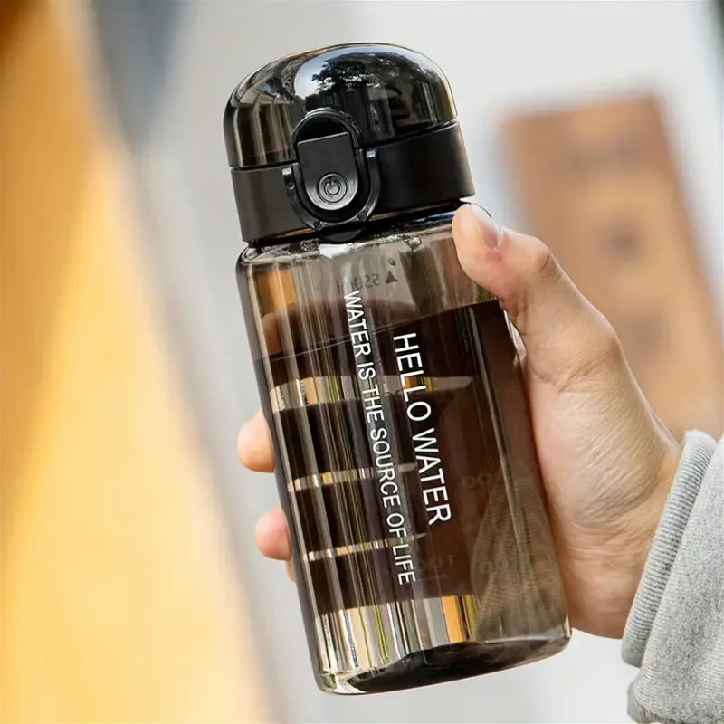550ml Leak Proof Sports Water Bottle with Time Marker and Straw - 2