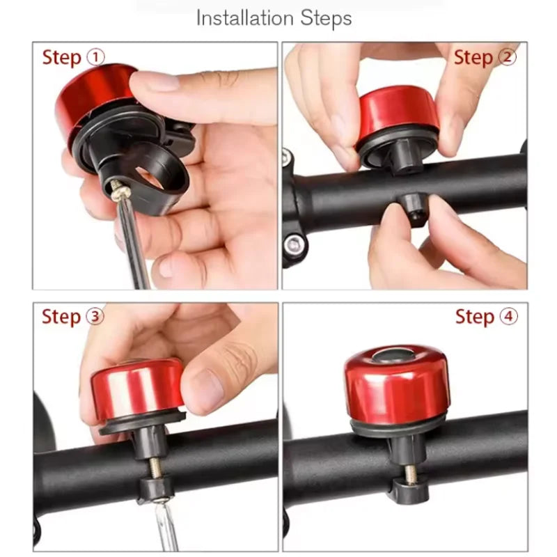 Aluminum Alloy Bicycle Bell Crisp Sounding Bike Handlebar Ring Horn - 8