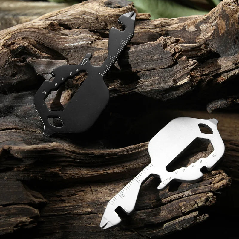 13-in-1 Stainless Steel Keychain Multitool Portable EDC Repair Gadget - 8