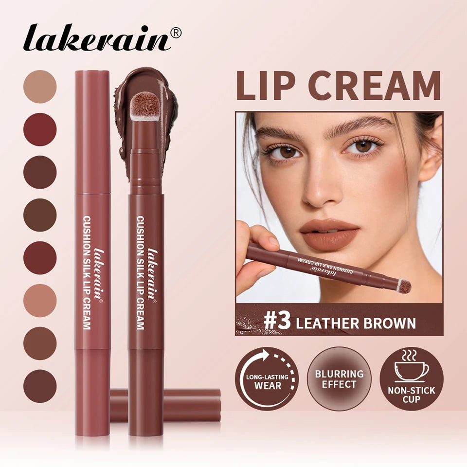 2 in 1 Lip Powder Cream & Blush Waterproof Long Lasting Lip Glaze - 7