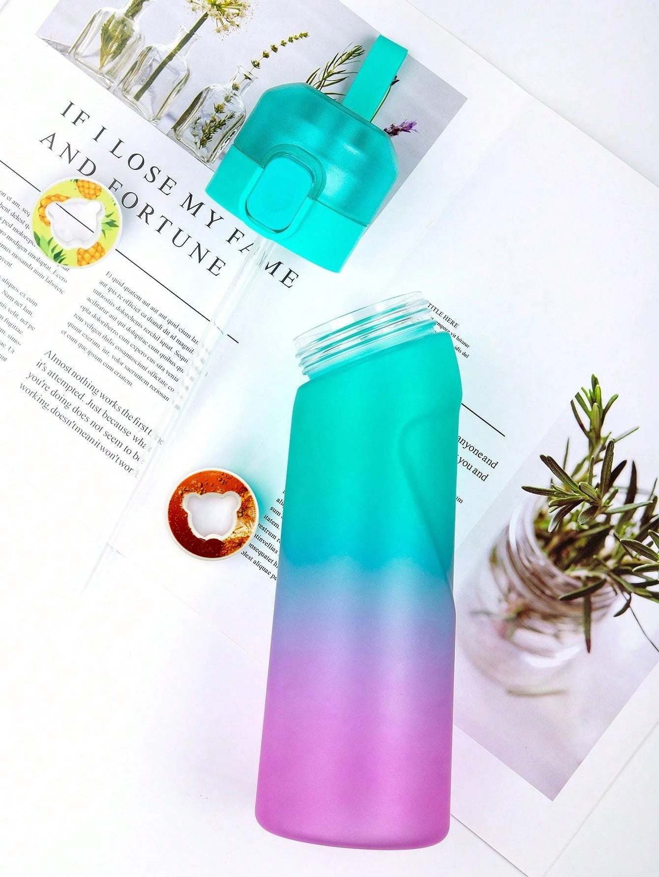 650ml Flavored Water Bottle Scented Air Infused Sports Cup with Pod - 13
