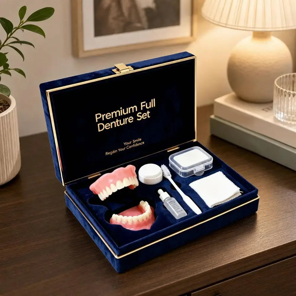 Instant Smile Full Mouth Denture Set Upper and Lower False Teeth - 13