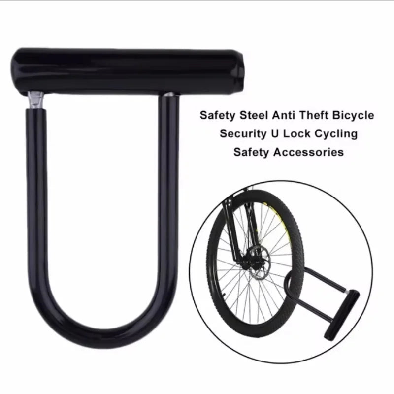 Heavy Duty Bicycle U Lock Anti Theft Security Lock for Bike and Scooter - 4