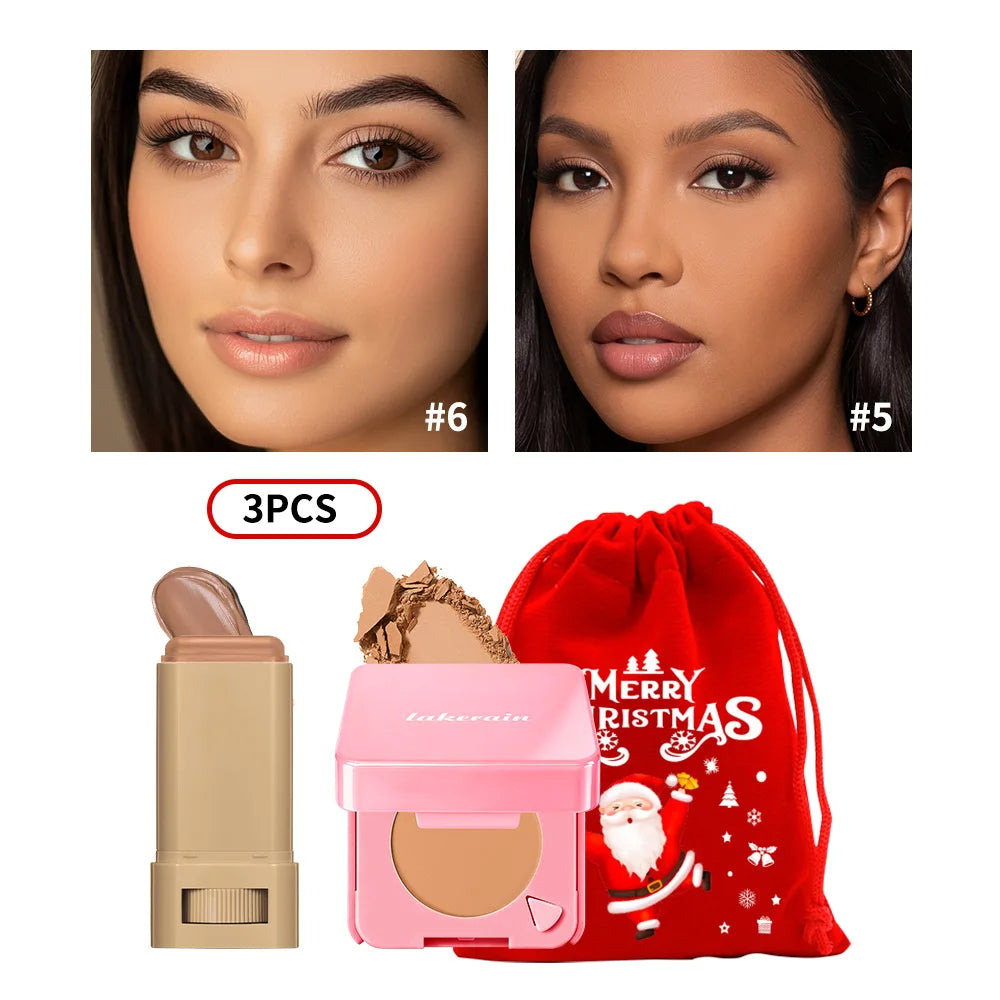 Lakerain Matte Foundation Stick and Pressed Setting Powder Kit - 34