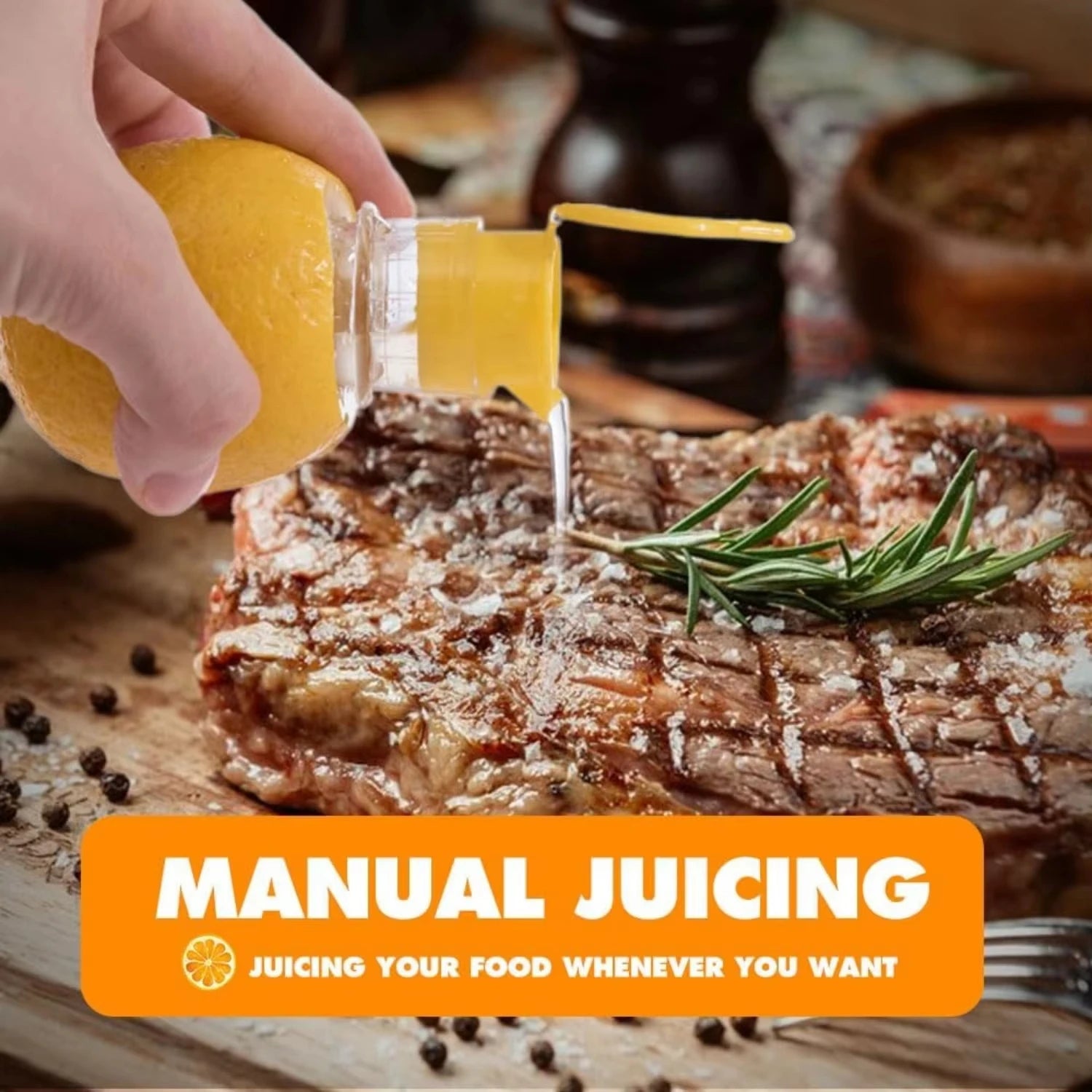 Manual Lemon Juicer Portable Citrus Squeezer and Fruit Juice Extractor - 11