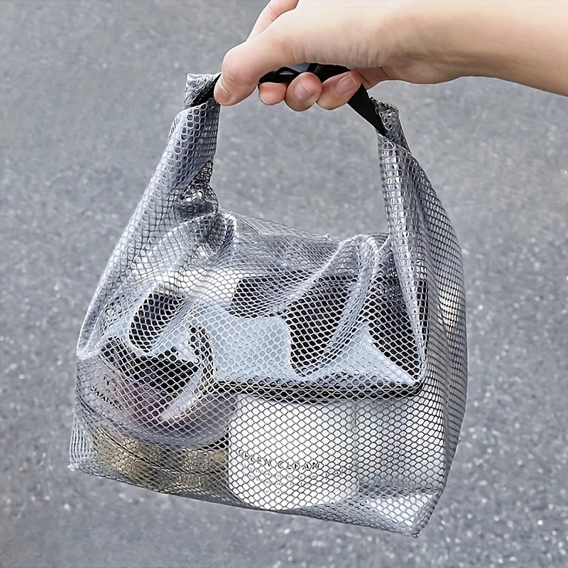 2PCS Waterproof Storage Bag Mesh Cosmetic Pouch for Travel and Gym - 8