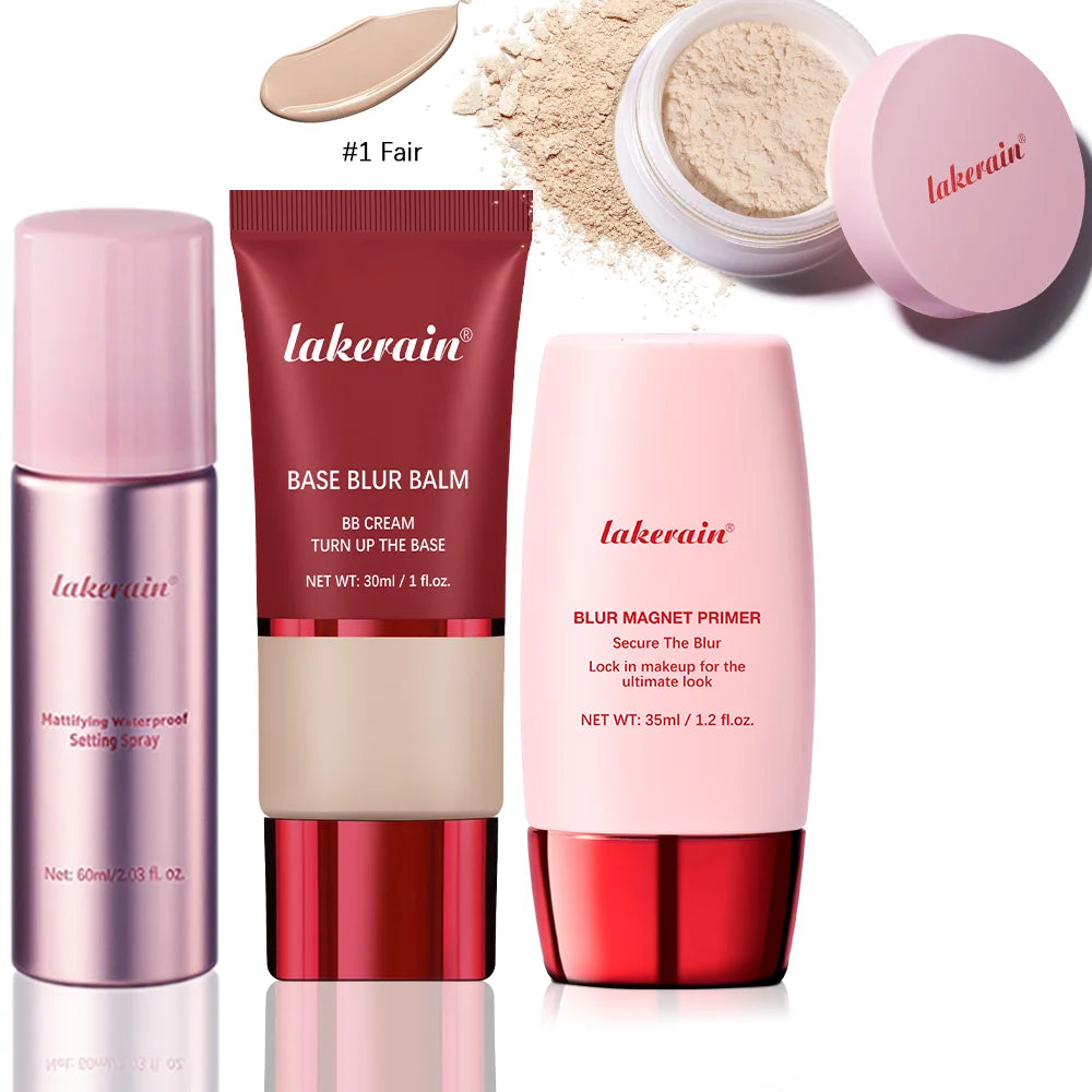 Ultimate Makeup Setting Spray Powder Primer Blur Balm Set